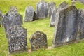 Gravestones at ancient cemetery Royalty Free Stock Photo